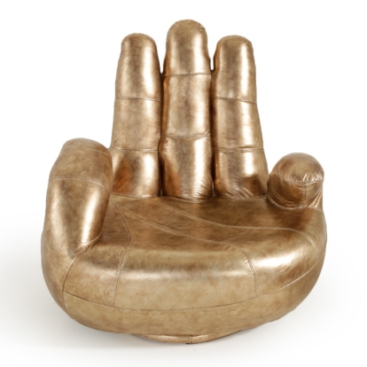 LA Furniture Sosia Modern Gold Italian Leather Hand Accent Chair VGNTSOSIA-GLD Contemporary Style by Vig Furnitrue Number 70640 Catch Home Goods