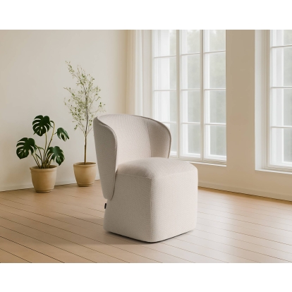 LA Furniture Souza Modern Beige Fabric Swivel Dining Chair VGKK-KF.Y1256-BGE Contemporary Style by Vig Furnitrue Number 82202 Catch Home Goods