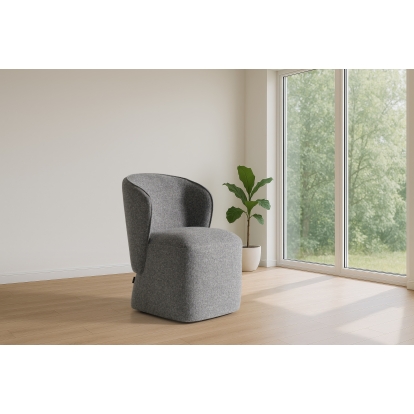 LA Furniture Souza Modern Grey Fabric Swivel Dining Chair VGKK-KF.Y1256-GRY Contemporary Style by Vig Furnitrue Number 82203 Catch Home Goods