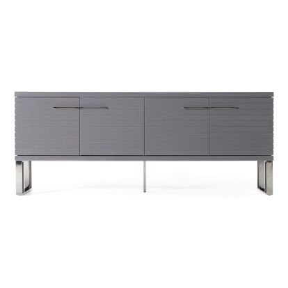 LA Furniture Splendor Grey High Gloss Slatted Buffet VGVCG20256-GRY-BUF Contemporary Style by Vig Furnitrue Number 78067 Catch Home Goods