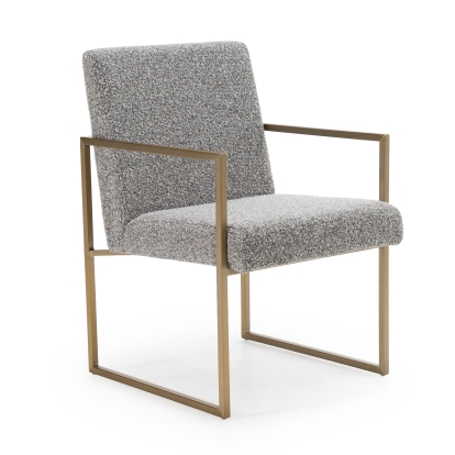 LA Furniture Suzanne Modern Grey Fabric + Antique Brass Dining Chair VGGA-6229CH-1-GRY Contemporary Style by Vig Furnitrue Number 82169 Catch Home Goods