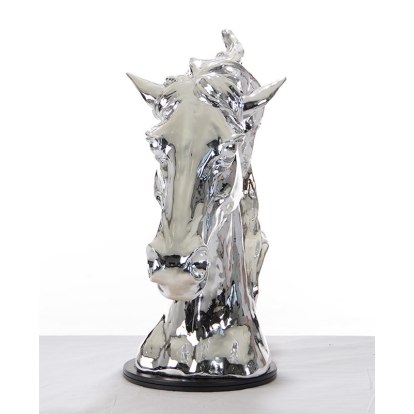 LA Furniture SZ0002 Modern Silver Horse Head Sculpture VGTHSZ0002-SLV Contemporary Style by Vig Furnitrue Number 15173 Catch Home Goods