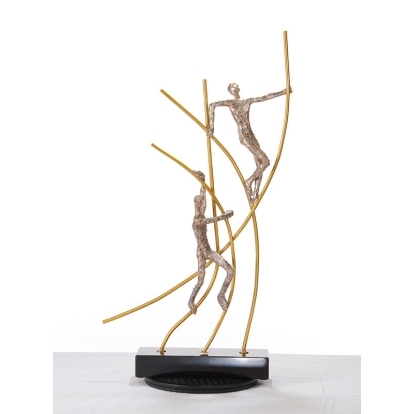 LA Furniture SZ0238 Modern Bronze Acrobats-Poles Sculpture VGTHSZ0238-BRZ Contemporary Style by Vig Furnitrue Number 15203 Catch Home Goods