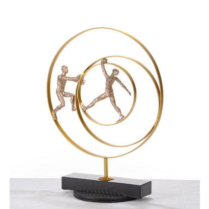 LA Furniture SZ0240 Modern Bronze Acrobats-Rings Sculpture VGTHSZ0240-BRZ Contemporary Style by Vig Furnitrue Number 15204 Catch Home Goods