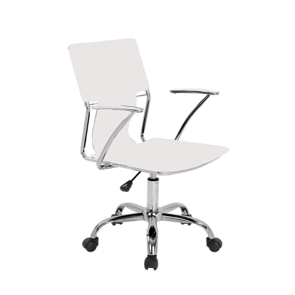 LA Furniture Emery Mid-Century Adjustable Office Chair VGCBT8189-Wht Contemporary Style by Vig Furnitrue Number 14835 Catch Home Goods