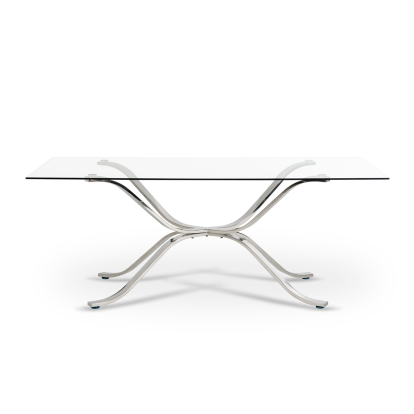 LA Furniture Adderley Modern Stainless Steel with Glass Top Dining Table VGVCT1101-20 Contemporary Style by Vig Furnitrue Number 16315 Catch Home Goods
