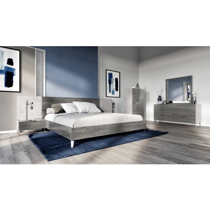 LA Furniture Bronx Italian Modern Faux Concrete & Grey Bedroom Set VGACBRONX-SET Contemporary Style by Vig Furnitrue Number 76518|76519 Catch Home Goods