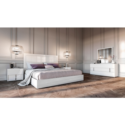 LA Furniture Full Nicla Italian Modern White Bedroom Set VGACNICLA-SET-FL Contemporary Style by Vig Furnitrue Number 75320 Catch Home Goods