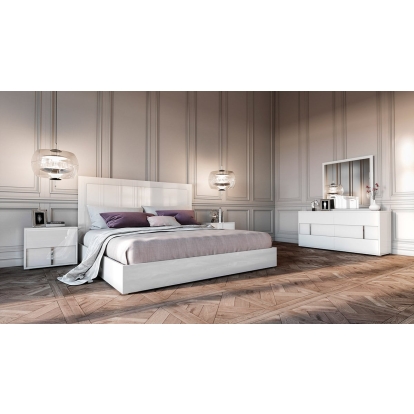LA Furniture Full Nicla Italian Modern White Bedroom Set VGACNICLA-SET-FL Contemporary Style by Vig Furnitrue Number 75320 Catch Home Goods