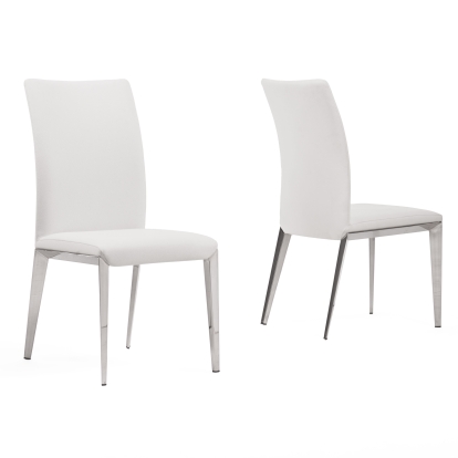 LA Furniture Taryn Modern White Dining Chair (Set of 2) VGVC-B803-WHT Contemporary Style by Vig Furnitrue Number 73144BZ Catch Home Goods