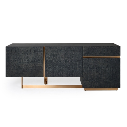 LA Furniture Tasha Modern Black Ash + Brushed Gold Buffet VGVCG2308-BUF Contemporary Style by Vig Furnitrue Number 81201 Catch Home Goods