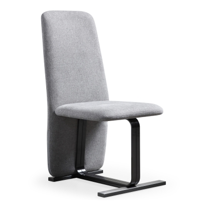 LA Furniture Tasha Modern Grey Linen + Brushed Gunmetal Dining Chair (Set of 2) VGVC-B2133-GRYLN Contemporary Style by Vig Furnitrue Number 82085Z Catch Home Goods