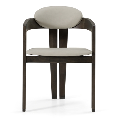LA Furniture Thorne Light Grey and Dark Grey Arm Dining Chair VGCS-ACH-21087 Contemporary Style by Vig Furnitrue Number 79641 Catch Home Goods