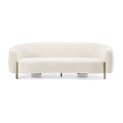 LA Furniture Thrive Modern Beige Fabric + Antique Brass Sofa VGFA-SF2012 Contemporary Style by Vig Furnitrue Number 83083 Catch Home Goods