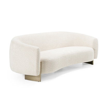 LA Furniture Thrive Modern Beige Fabric + Antique Brass Sofa VGFA-SF2012 Contemporary Style by Vig Furnitrue Number 83083 Catch Home Goods