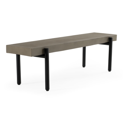 LA Furniture Timlin Modern Concrete & Metal Bench VGGRTIMLIN-GRY-BENCH Contemporary Style by Vig Furnitrue Number 79141 Catch Home Goods
