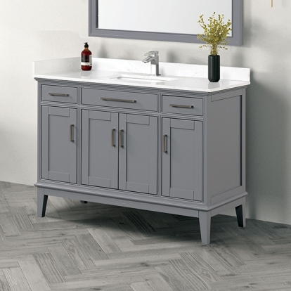 Furniture Of America Soline Transitional White/Gray Vanity Set Model TM-CT003WH-48+03GY