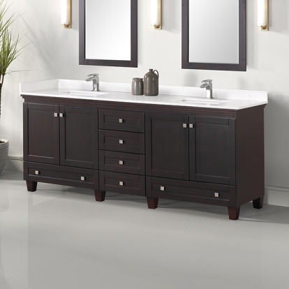 Furniture Of America Oliva Transitional White/Espresso Vanity Set Model TM-CT006WH-80+11ES