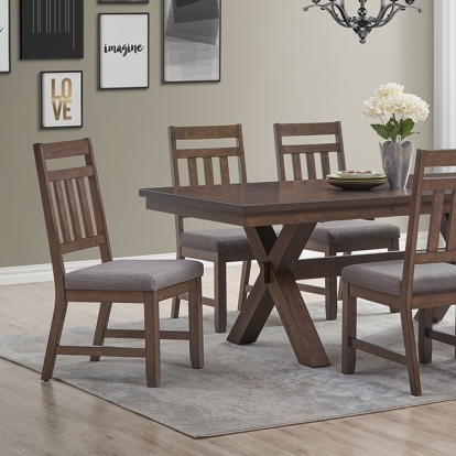 Furniture Of America Pottsville Contemporary Black/Natural 7 Pc. Dining Set Model TM3109T-7PC