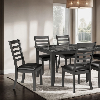 Furniture Of America Adia Transitional Dark Gray 7 Pc. Dinning Table Set Model TM3110T-7PK-SIDE CHAIR