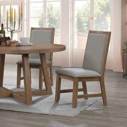 Furniture Of America Everett Contemporary Rustic Brown 5 Pc. Round Table Dining Set Model TM3111T-5PC