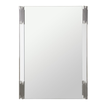 LA Furniture Token Modern White & Stainless Steel Mirror VGVCJ815-WHT-MIR Contemporary Style by Vig Furnitrue Number 77560 Catch Home Goods