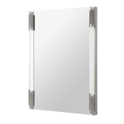 LA Furniture Token Modern White & Stainless Steel Mirror VGVCJ815-WHT-MIR Contemporary Style by Vig Furnitrue Number 77560 Catch Home Goods