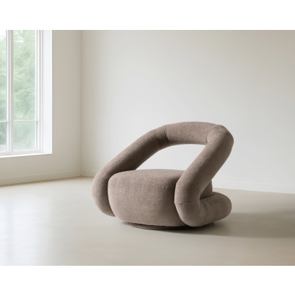 LA Furniture Tony Modern Brown Fabric Swivel Accent Chair VGOD-ZW-24074-G1002-5 Contemporary Style by Vig Furnitrue Number 83028|83028A Catch Home Goods