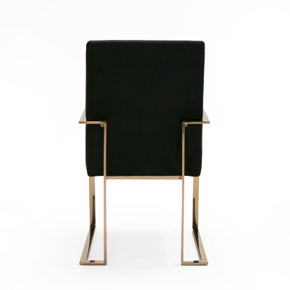 LA Furniture Trea Modern Black Velvet & Rosegold Dining Chair VGVCB0298A-BLK-DC Contemporary Style by Vig Furnitrue Number 77349 Catch Home Goods