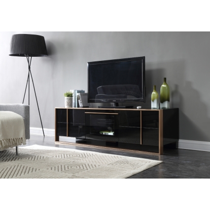 LA Furniture Cartier Modern Black & Rosegold TV Stand VGVCTV-A002 Contemporary Style by Vig Furnitrue Number 73247 Catch Home Goods