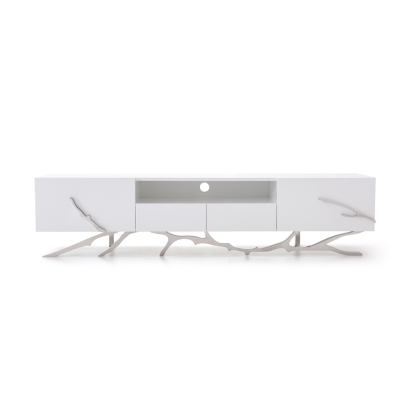 LA Furniture Legend 79"-Wide Modern White TV Stand VGVCTV8111 Contemporary Style by Vig Furnitrue Number 73605B Catch Home Goods