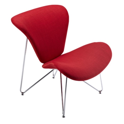 LA Furniture Decatur Mid-Century Red Fabric Accent Chair VGOBTY105-RED Contemporary Style by Vig Furnitrue Number 71437 Catch Home Goods