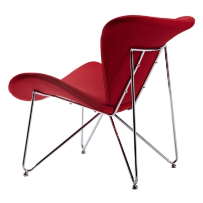 LA Furniture Decatur Mid-Century Red Fabric Accent Chair VGOBTY105-RED Contemporary Style by Vig Furnitrue Number 71437 Catch Home Goods