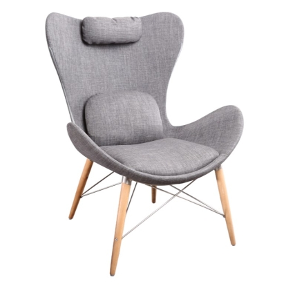 LA Furniture Britt Modern Grey Fabric Accent Chair VGOBTY118-GRY Contemporary Style by Vig Furnitrue Number 74215 Catch Home Goods