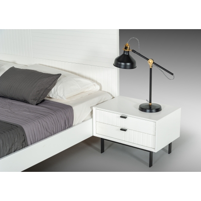 LA Furniture Valencia Contemporary White Bed VGMABR-76-BED Contemporary Style by Vig Furnitrue Number 74875|74770|74771 Catch Home Goods