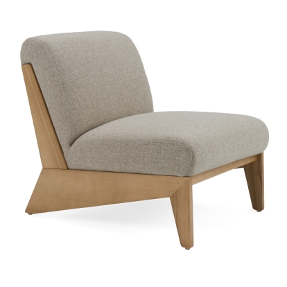 LA Furniture Vance Modern Sand Fabric + Wood Accent Chair VGKK-KF.A2387-SAND Contemporary Style by Vig Furnitrue Number 82787 Catch Home Goods