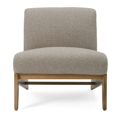LA Furniture Vance Modern Sand Fabric + Wood Accent Chair VGKK-KF.A2387-SAND Contemporary Style by Vig Furnitrue Number 82787 Catch Home Goods
