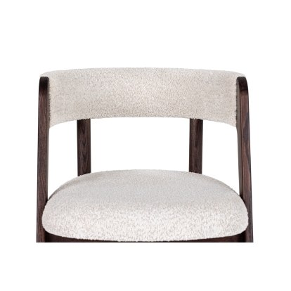 LA Furniture Vegas Modern Cream Fabric + Walnut Oak Dining Chair (Set of 2) VGME-VEGAS-CRM-DC Contemporary Style by Vig Furnitrue Number 82640Z Catch Home Goods