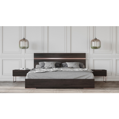 LA Furniture Eastern King Benzon Italian Modern Dark Rovere Bed VGACBENZON-BED-EK Contemporary Style by Vig Furnitrue Number 74162 Catch Home Goods