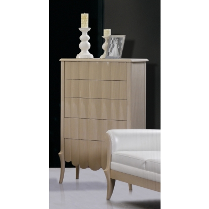 LA Furniture Waterfall Transitional Beige 5-Drawer Chest VGSLE-WATERFALL-CHEST Contemporary Style by Vig Furnitrue Number 15400 Catch Home Goods