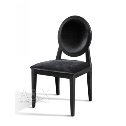 LA Furniture Alice Transitional Black Lacquer Fabric Dining Chair VGUNAA030 Contemporary Style by Vig Furnitrue Number 11506 Catch Home Goods