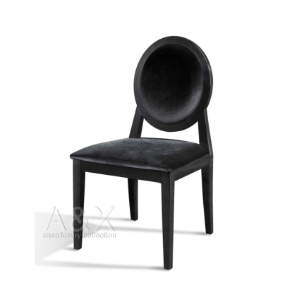 LA Furniture Alice Transitional Black Lacquer Fabric Dining Chair VGUNAA030 Contemporary Style by Vig Furnitrue Number 11506 Catch Home Goods