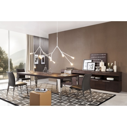 LA Furniture Daytona Modern Brown Oak Rectangle Dining Table VGWCE539T Contemporary Style by Vig Furnitrue Number 15355 Catch Home Goods