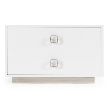 LA Furniture Victoria Modern White Crocodile Nightstand VGUNAW324-80-CROC Contemporary Style by Vig Furnitrue Number 16426 Catch Home Goods