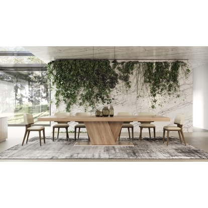 LA Furniture Victoria Italian Modern Walnut Caracalla Extendable Dining Table VGAC-VICTORIA-DT Contemporary Style by Vig Furnitrue Number 81082 Catch Home Goods