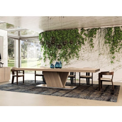 LA Furniture Victoria Italian Modern Walnut Caracalla Extendable Dining Table VGAC-VICTORIA-DT Contemporary Style by Vig Furnitrue Number 81082 Catch Home Goods