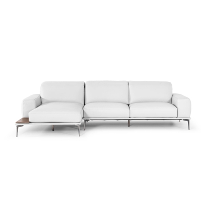 LA Furniture Villeneuve Modern White Italian Left Facing Sectional Sofa VGNTVILLENEUVE-WHTX-LAF-SECT Contemporary Style by Vig Furnitrue Number 80346|78902 Catch Home Goods