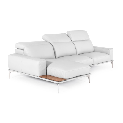 LA Furniture Villeneuve Modern White Italian Left Facing Sectional Sofa VGNTVILLENEUVE-WHTX-LAF-SECT Contemporary Style by Vig Furnitrue Number 80346|78902 Catch Home Goods