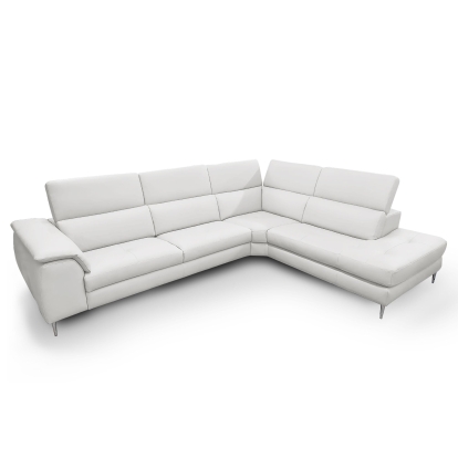 LA Furniture Viola Italian Contemporary Grey Leather Right Facing Sectional Sofa VGCCVIOLA-KIM-GRY-RAF-SECT Contemporary Style by Vig Furnitrue Number 81700 Catch Home Goods