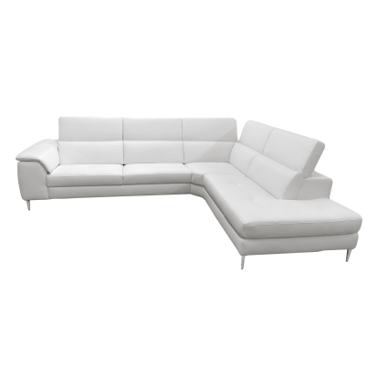 LA Furniture Viola Italian Contemporary Grey Leather Right Facing Sectional Sofa VGCCVIOLA-KIM-GRY-RAF-SECT Contemporary Style by Vig Furnitrue Number 81700 Catch Home Goods